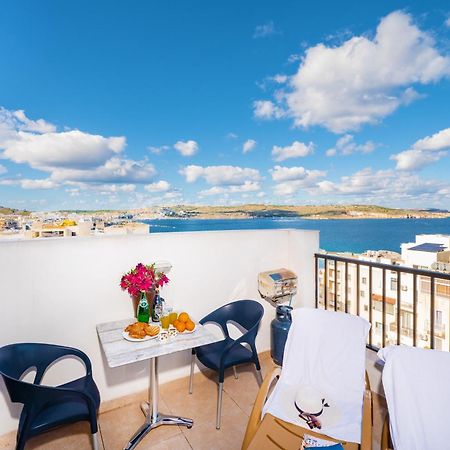 Penthouse With Seaview Terrace Leilighet San Pawl il-Baħar Eksteriør bilde