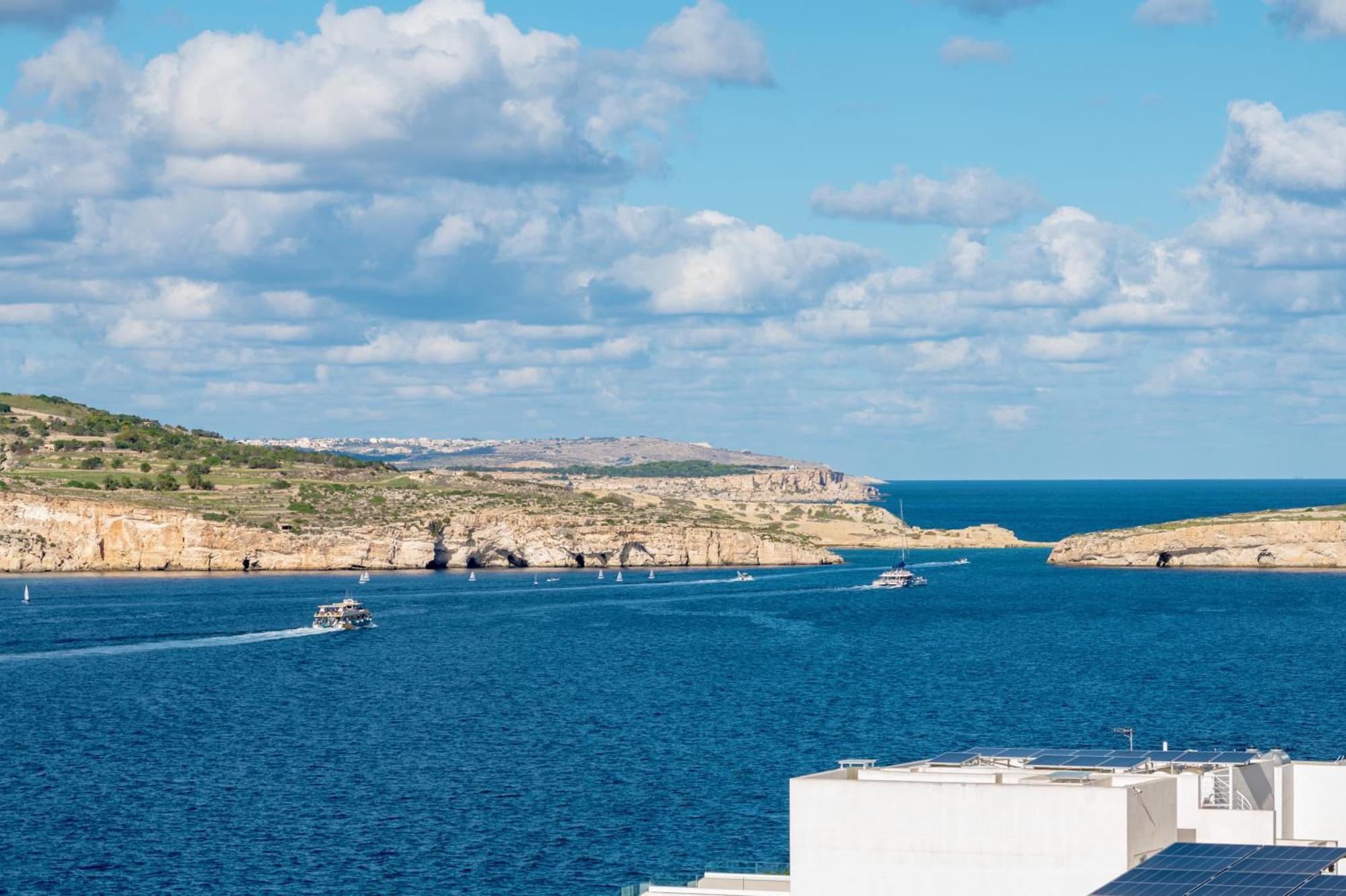 Penthouse With Seaview Terrace Leilighet San Pawl il-Baħar Eksteriør bilde